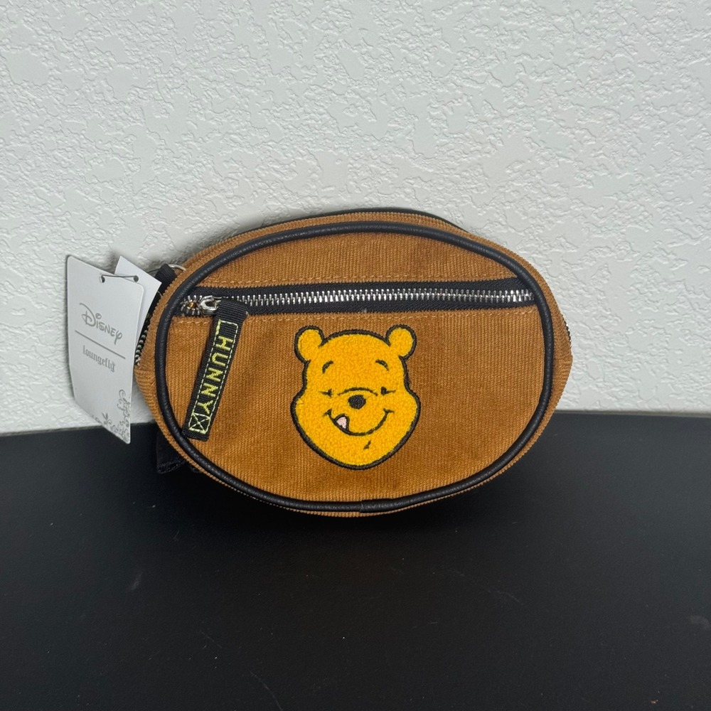 Loungefly Winnie the Pooh Fanny Pack Unisex OS Brown Corduroy Disney Bag